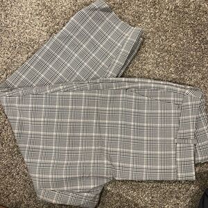 A New Day Black and White Plaid Trousers